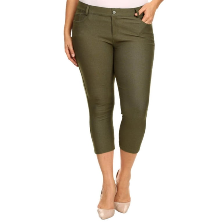 Army green jeggings hot sale