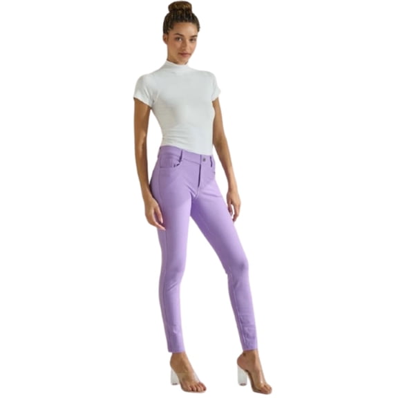 Women's Ultra Stretchy Classic 5 Pocket Jeggings, Full Length, Lavender, XL