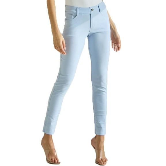 Women's Ultra Stretchy Classic 5 Pocket Jeggings, Full Length, Light Blue, X-Large, 1 Piece
