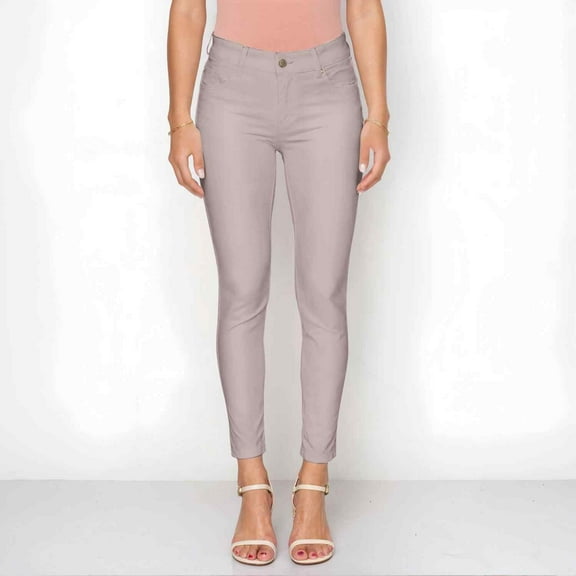 Women's Ultra Stretchy Classic 5 Pocket Jeggings, Full Length, Light Mauve, Medium, 1 Piece