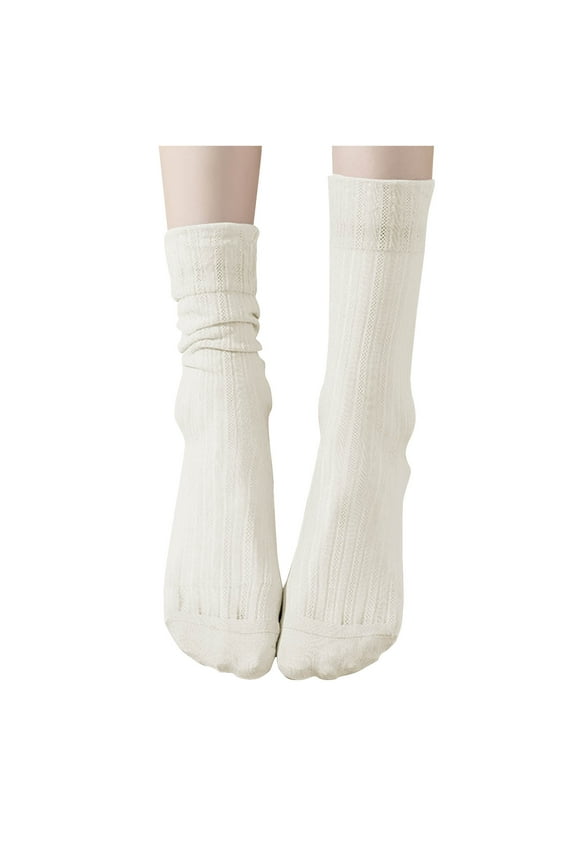 Women's Ultra Thin Icy Sheer Stackable Socks Solid Color Breathable Sweat Absorbing Mid-Calf Socks for Summer Casual Wear and Lightweight Comfort