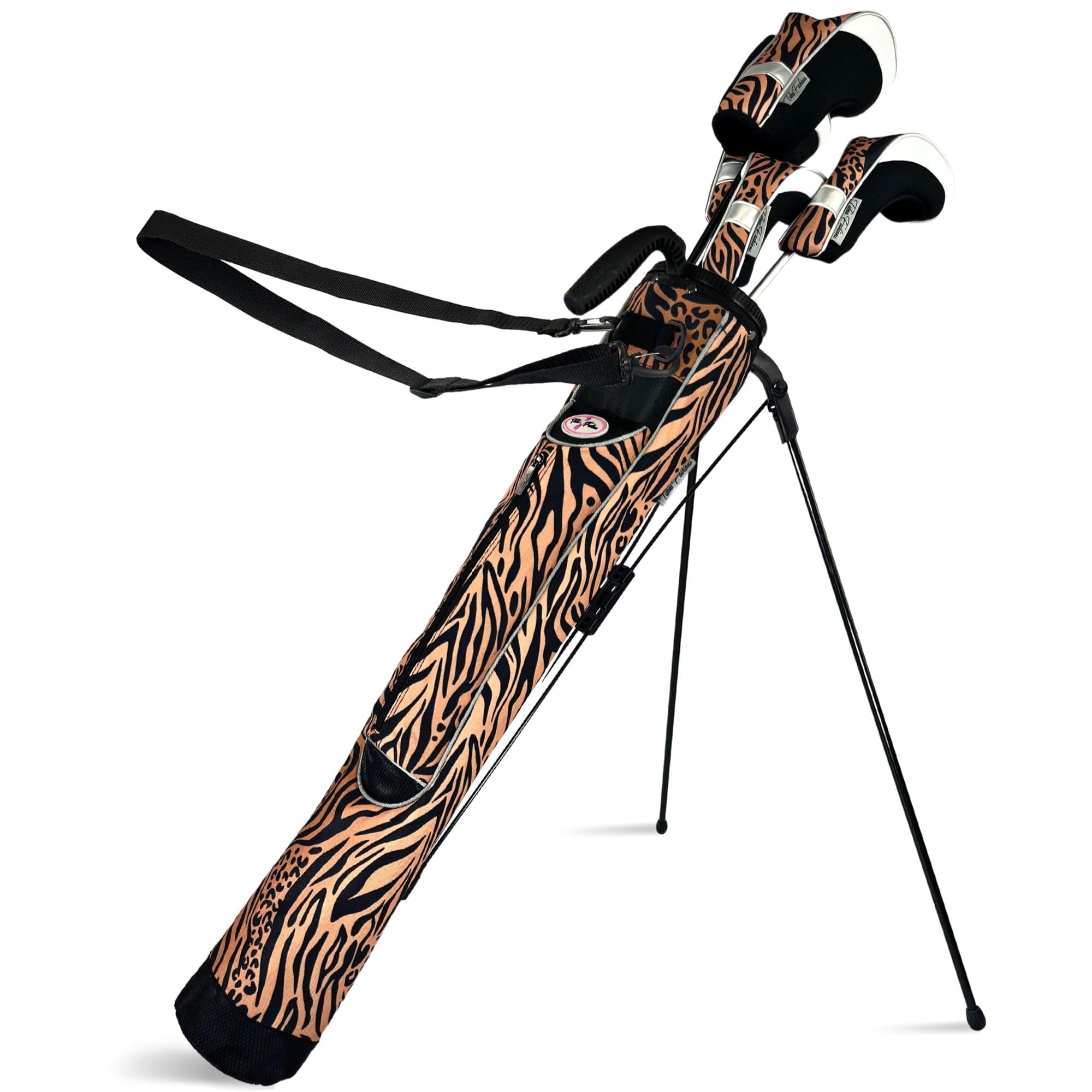 Women's Ultralight Sunday Bag | Taboo Fashions Stand Bag | Range Bag, Par 3, Executive Course | Self Flexing Stand, Adjustable Strap (Wildcat)