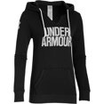 thumbnail image 1 of Women's Under Armour Cotton Fleece Wordmark Hoodie Black, 1 of 3