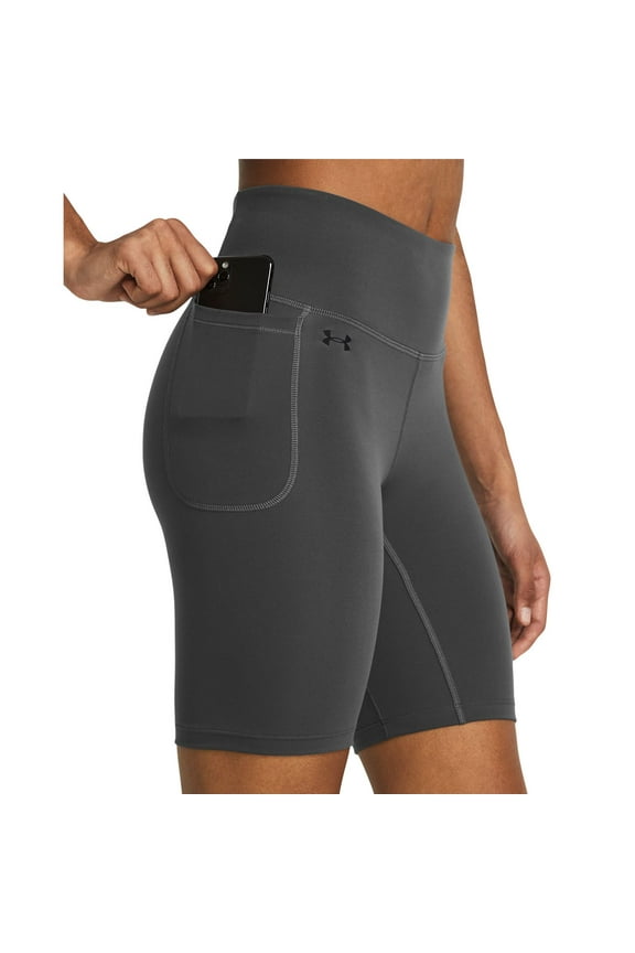 Women's Under Armour Motion 8-in. Bike Shorts Color: Gray Size: MEDIUM