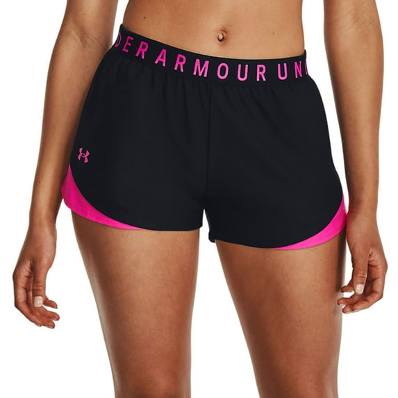 Women's Under Armour Play Up 3.0 Shorts Color: Black Rebel Pink Size: X LARGE