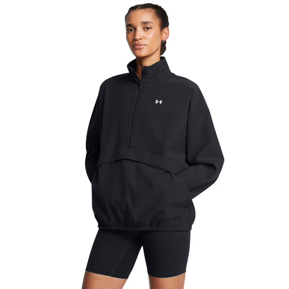 Women's Under Armour Rival Anorak Jacket Color: Black Size: XX LARGE
