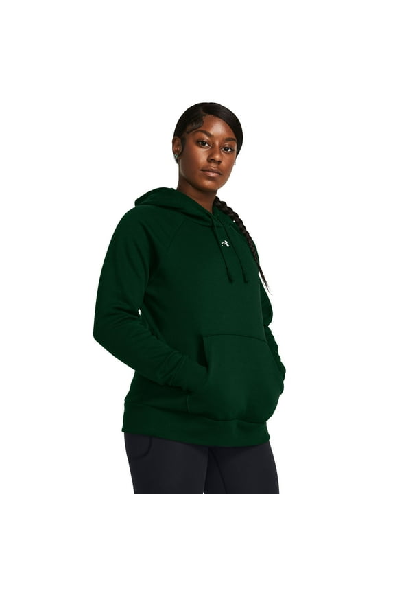 Women's Under Armour Rival Fleece Hoodie Color: Forest Green Size: X SMALL