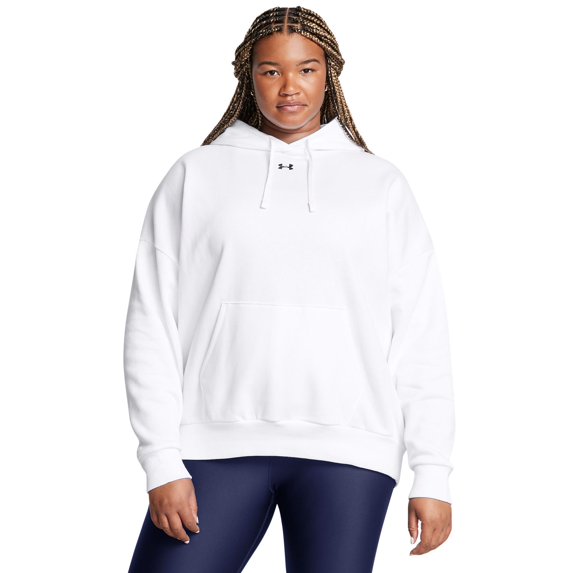Women's Under Armour Rival Fleece Oversized Hoodie Color: White Size: 3X