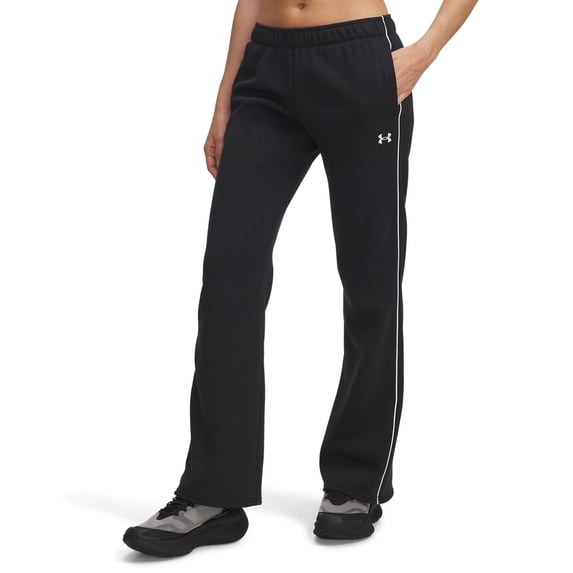 Women's Under Armour Rival Fleece Piped Pants Color: Black Size: LARGE