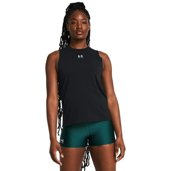 Women's Under Armour Rival Muscle Tank Top Color: Black Size: X LARGE