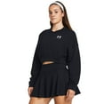 thumbnail image 1 of Women's Under Armour Rival Terry Oversized Cropped Crewneck Sweatshirt Color: Black Size: SMALL, 1 of 4