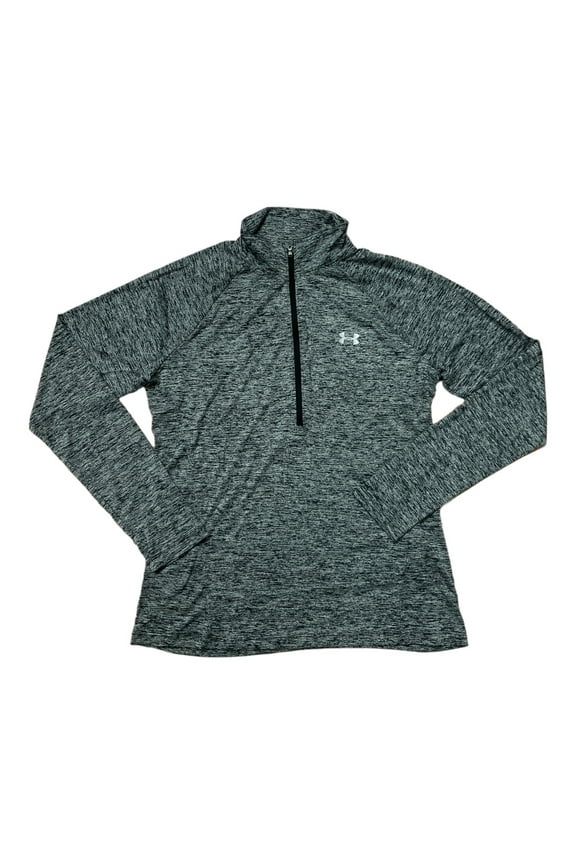 Women's Under Armour Tech Half-Zip Top Color: Black Gray Size: X SMALL