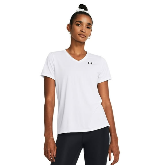 Women's Under Armour Tech™ V-Neck Short Sleeve Tee Color: White Size: XX LARGE