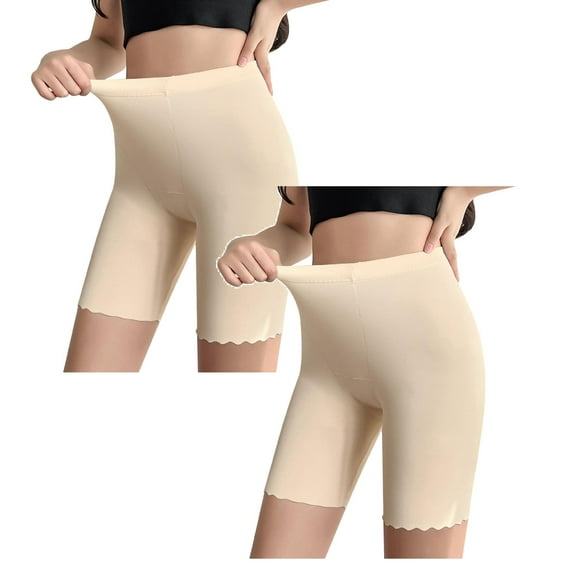 Women's Under Shorts for Dresses Anti Chafe Underwear Boyshorts Panties Under Shorts 2PCS