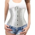thumbnail image 1 of Women's Underbust Corset Belt Black Steampunk Bustier Tops Waist Training Cincher Corsets Body Shaper for Weight Loss, 1 of 5