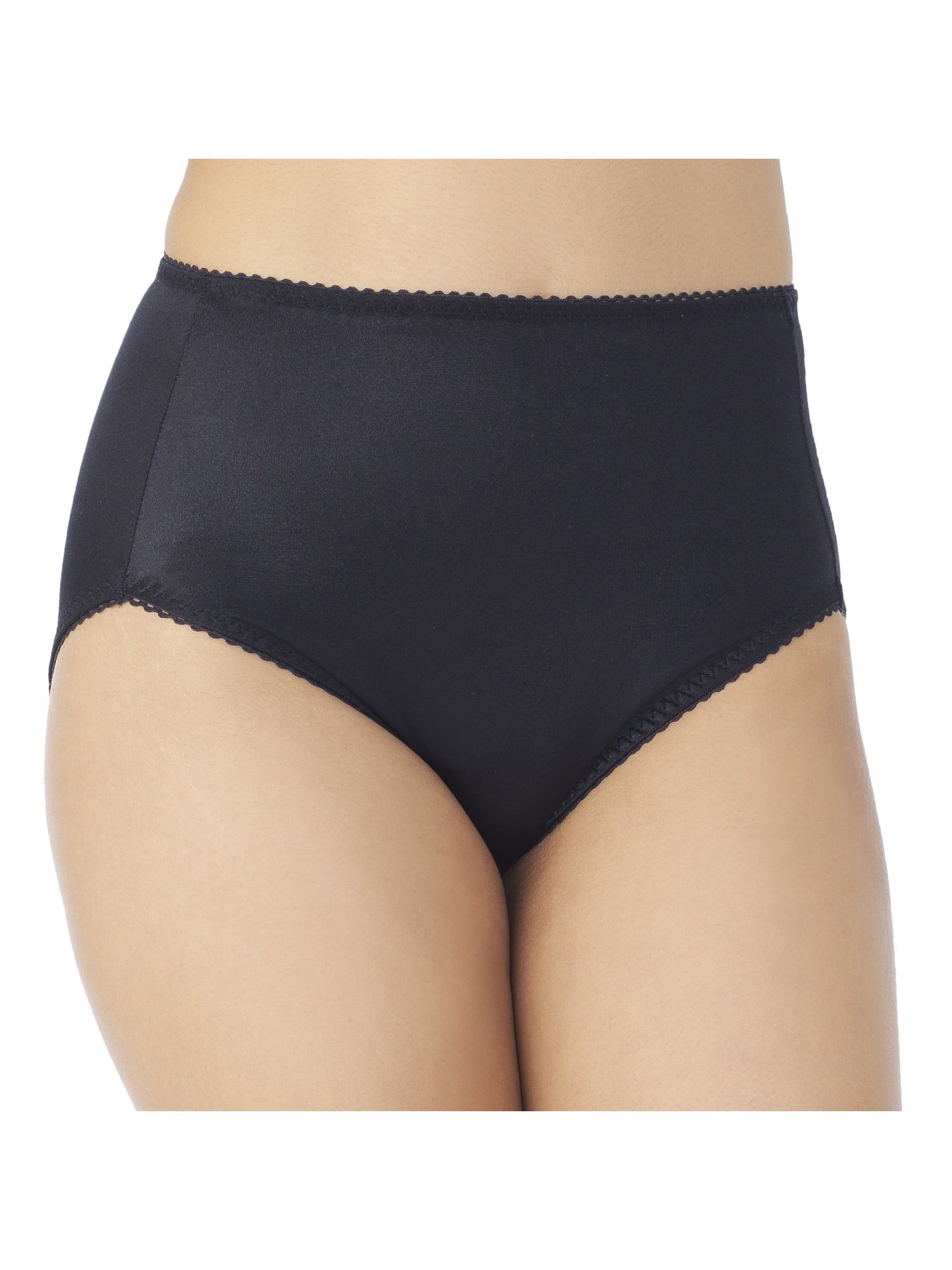 Women's Vassarette 12383 Invisibly Smooth Boyshort Panty (Black Sable XL)