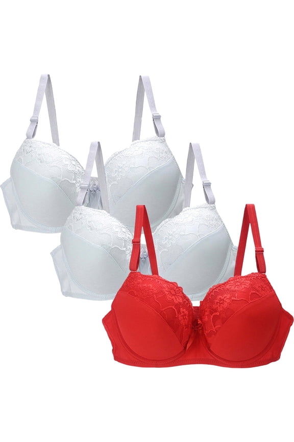 Women's Underwear 34/75 36/80 38/85 40/90 42/95 44/100 BCDE Cup Bra Sexy Lace Bra For Women Lingerie Plus Size, Bras for Asymmetric Breast Correction, Bras with Magnetic Front Closure
