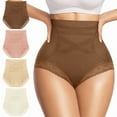 thumbnail image 1 of Women's Underwear 4 Pack High Waisted Tummy Control Ladies Panties with Lace Comfortable Briefs Full Coverage, 1 of 6