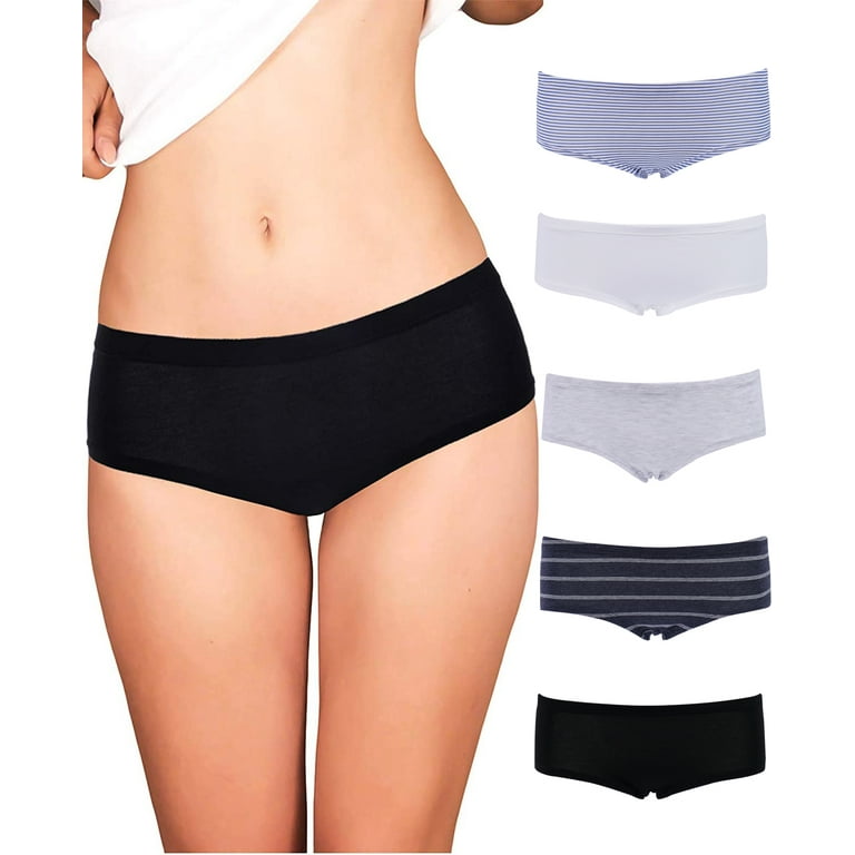 Women's Underwear Boyshort Panties for Comfort Boy Short- 5 Pack Colors and  Patterns May Vary - XL 
