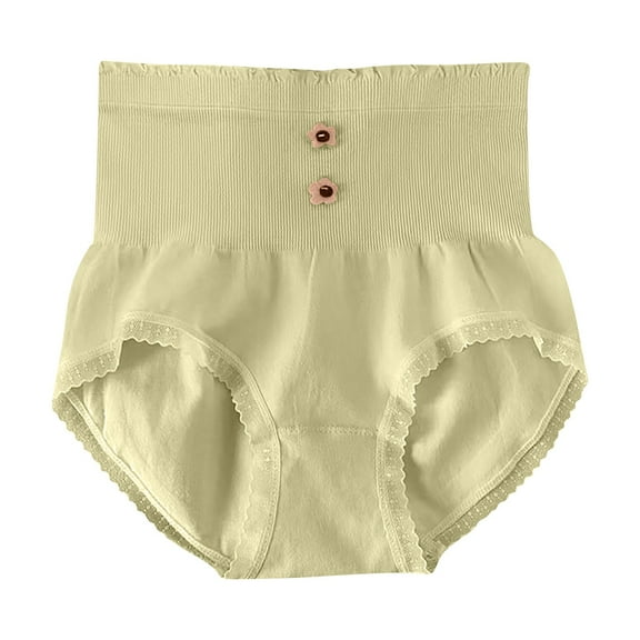 Women's Underwear Briefs High Waisted Lace Abdomen Mid-rise Waist And Hip Lift Comfortable Body Breathable Underwear Briefs
