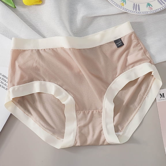 Women's Underwear Briefs Nylon Seamless Ice Silk Comfortable Body Breathable Underwear Briefs