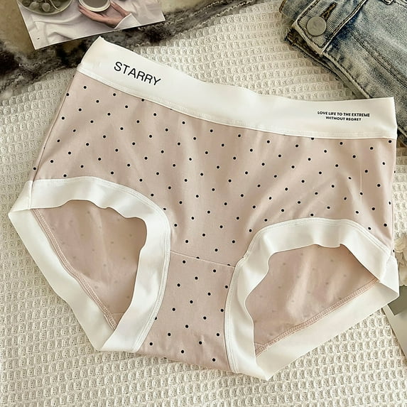 Women's Underwear Briefs Nylon Seamless Polka Comfortable Body Breathable Underwear Lace Briefs