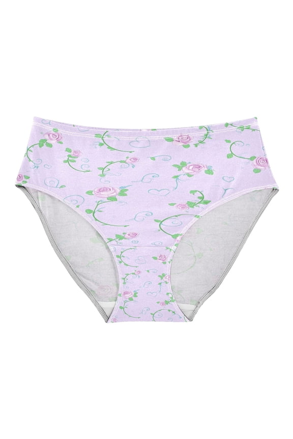Women's Underwear Chic Rose Pattern Hipster Panties Underwear for women, Large