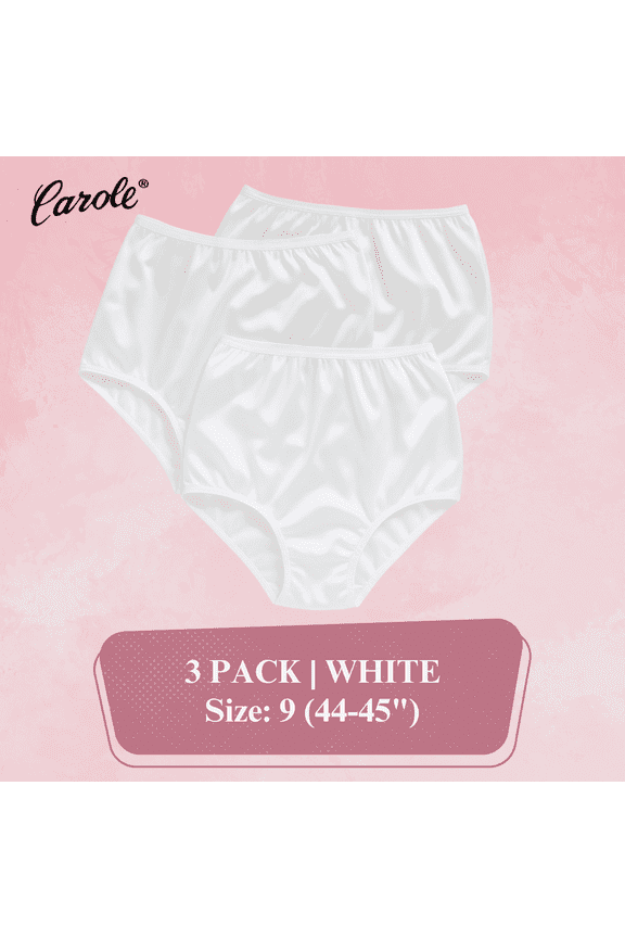 Classic Nylon Briefs - Full Cut Women's Underwear - 3-Pack