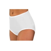Womens Underwear Classic Nylon Panties Full Cut Carole Briefs, 3-Pack