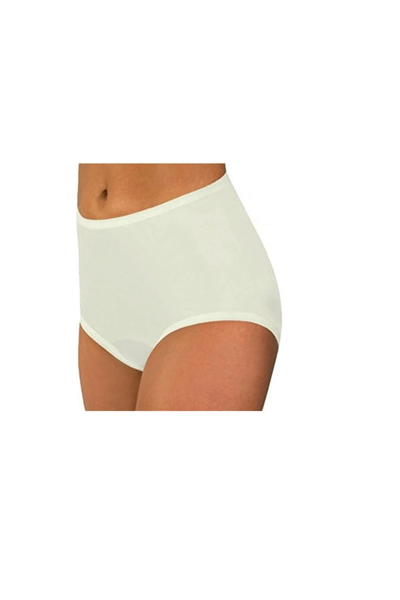 Women's Underwear Classic Nylon Panties Full Cut Carole Briefs, 3-Pack