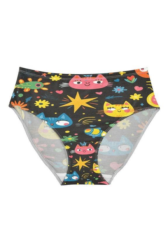 Women's Underwear Colorful Cartoon Patterns Hipster Panties Underwear for women, Medium
