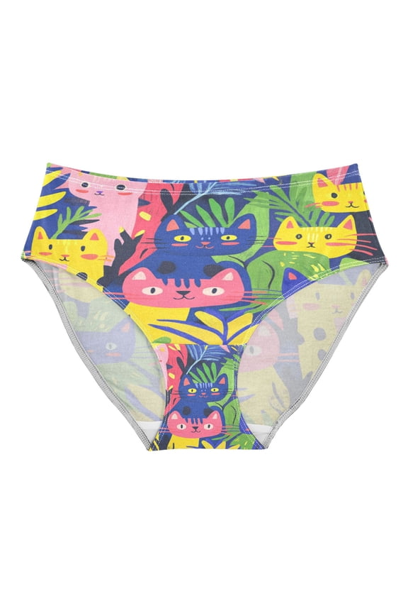 Women's Underwear Colorful Cute Cats Hipster Panties Underwear for women, Large