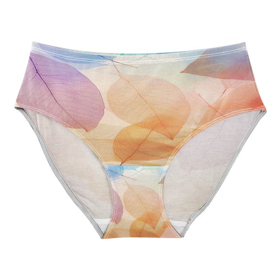 Women's Underwear Colorful Leaf Skeletons Hipster Panties Underwear for women, Medium