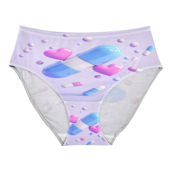 Women's Underwear Colorful Pills Hipster Panties Underwear for women, Medium