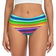thumbnail image 1 of Women's Underwear Colorful Serape Hipster Panties Low Rise Briefs Ladies Bikini Underwear 3X-Large, 1 of 6