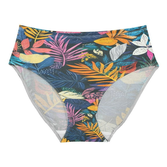 Women's Underwear Colorful Various Leaves Hipster Panties Underwear for women, Large