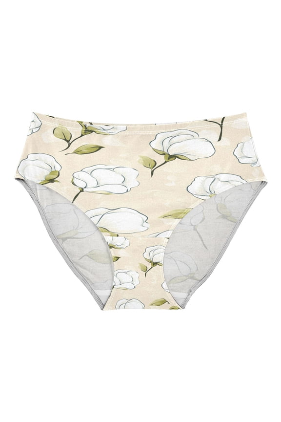 Women's Underwear Cotton Flower Pattern Hipster Panties Underwear for women, X-Small