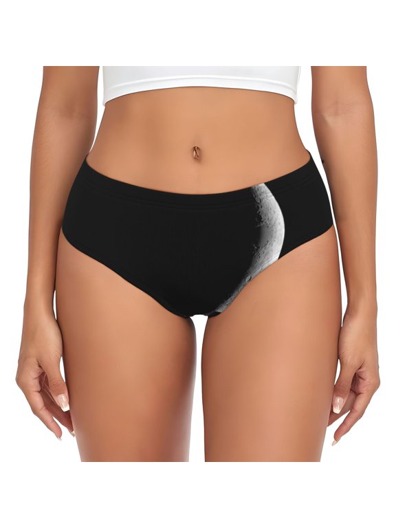 Women's Underwear Crescent Moon Hipster Panties Low Rise Briefs Ladies Bikini Underwear Large