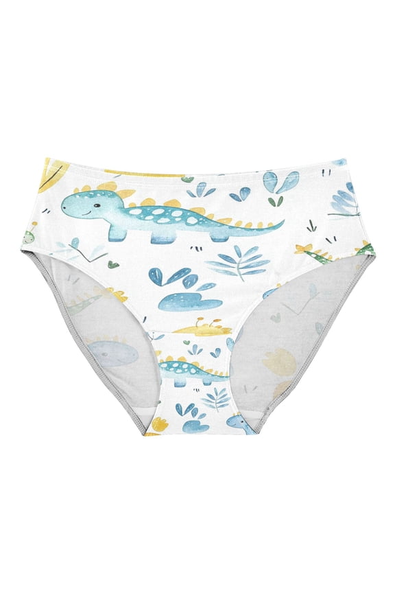 Women's Underwear Cute Baby Dinosaur Pattern Hipster Panties Underwear for women, Large