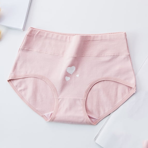 Women's Underwear Cute Panties for Women Teen Girls High-Waist Cotton Briefs Cute Printed Soft Comfortable Underwear M