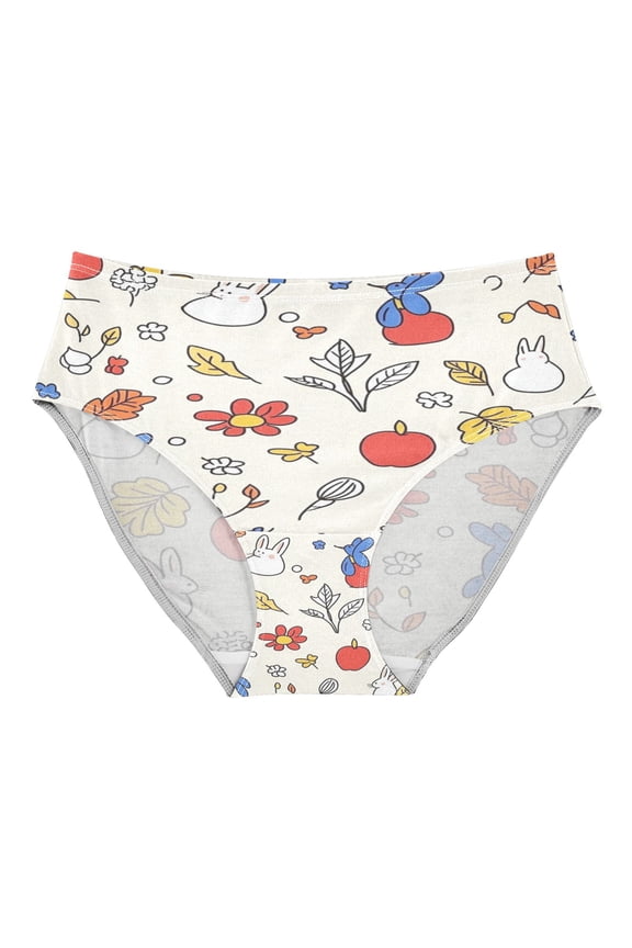 Women's Underwear Cute Rabbit Pattern Hipster Panties Underwear for women, X-Large