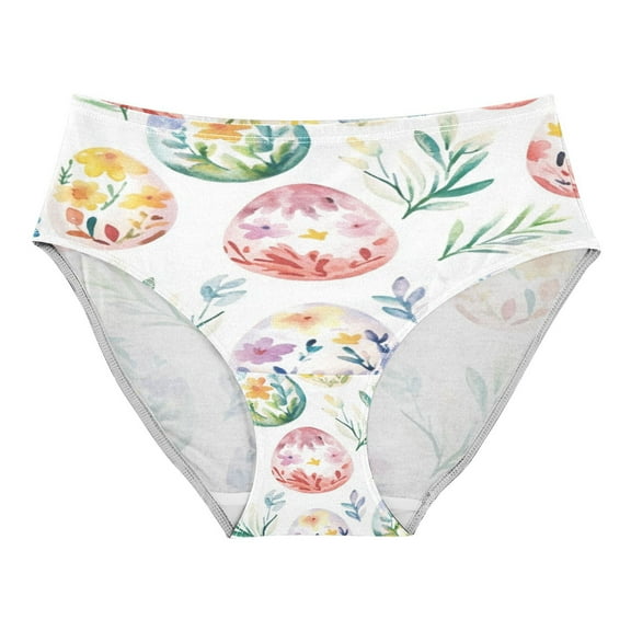 Women's Underwear Easter Eggs with Floral Hipster Panties Underwear for women, X-Small