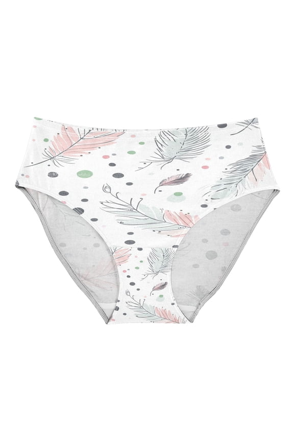 Women's Underwear Feathers Pattern Hipster Panties Underwear for women, Small