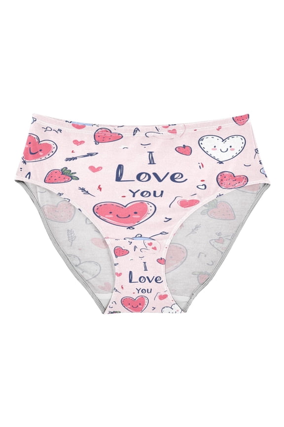 Women's Underwear Hearts and Arrows Pattern Hipster Panties Underwear for women, X-Small