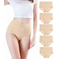thumbnail image 1 of Women's Underwear High Waisted Breathable Soft Cotton Panties 5 Pack, 1 of 3