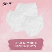 Women's Underwear Lace Trim Nylon Briefs Full Cut Carole Panties, 3-Pack