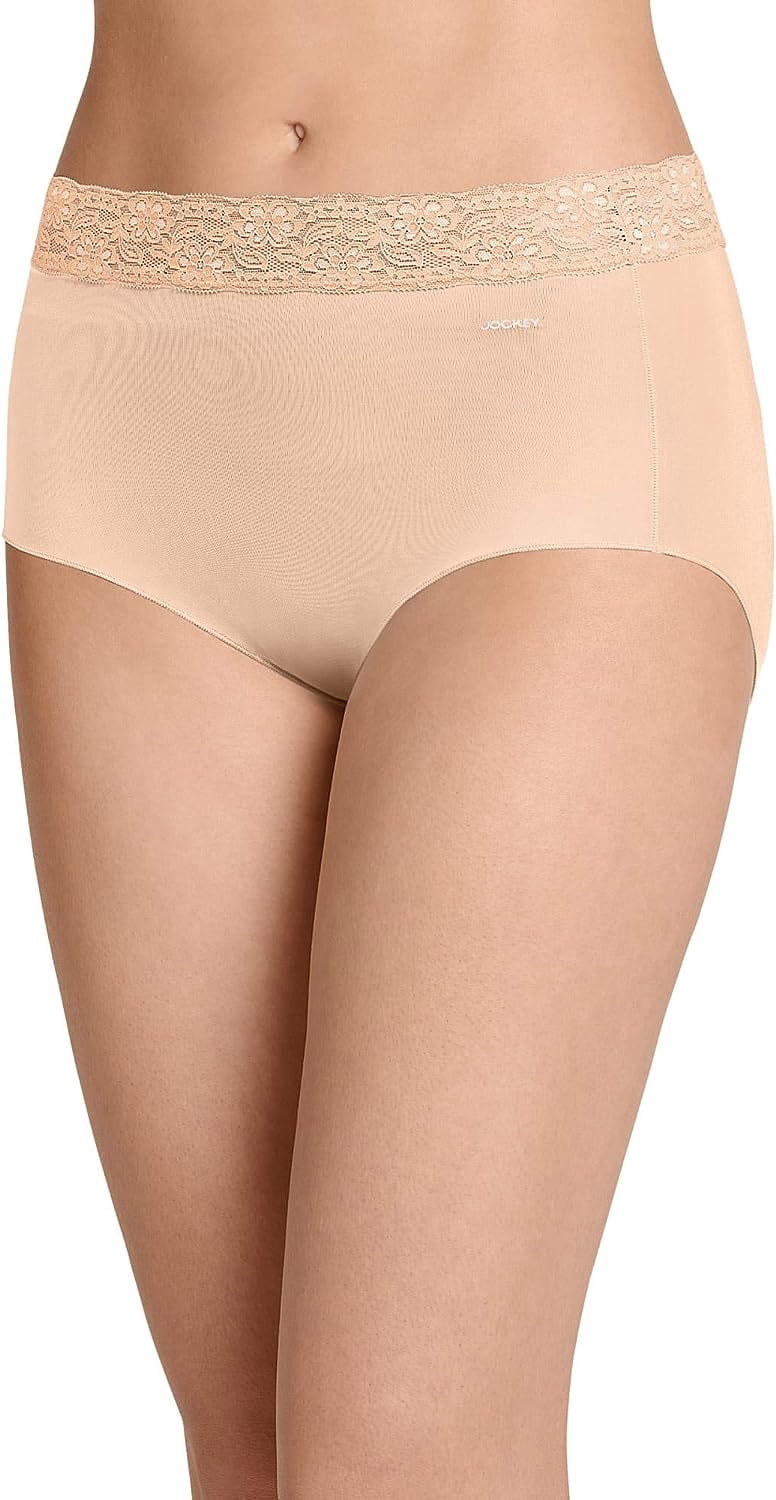 Women's Underwear No Panty Line Promise Tactel Lace Hip Brief8Light