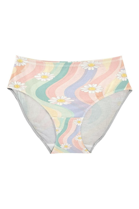 Women's Underwear Pastel Rainbow Colors Pattern Hipster Panties Underwear for women, X-Small