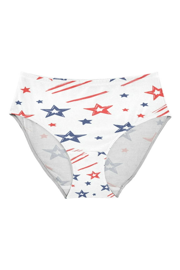 Women's Underwear Pattern Of Stars and Stripes Hipster Panties Underwear for women, Medium