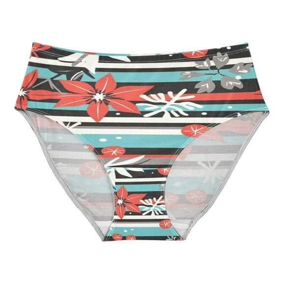 Women's Underwear Red Flower and Snowflake Hipster Panties Underwear for women, X-Small
